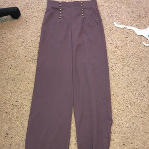 Purple High waisted dress pants
